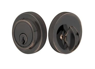 Emtek Single Cylinder Modern Keyed Deadbolt in Oil Rubbed Bronze finish