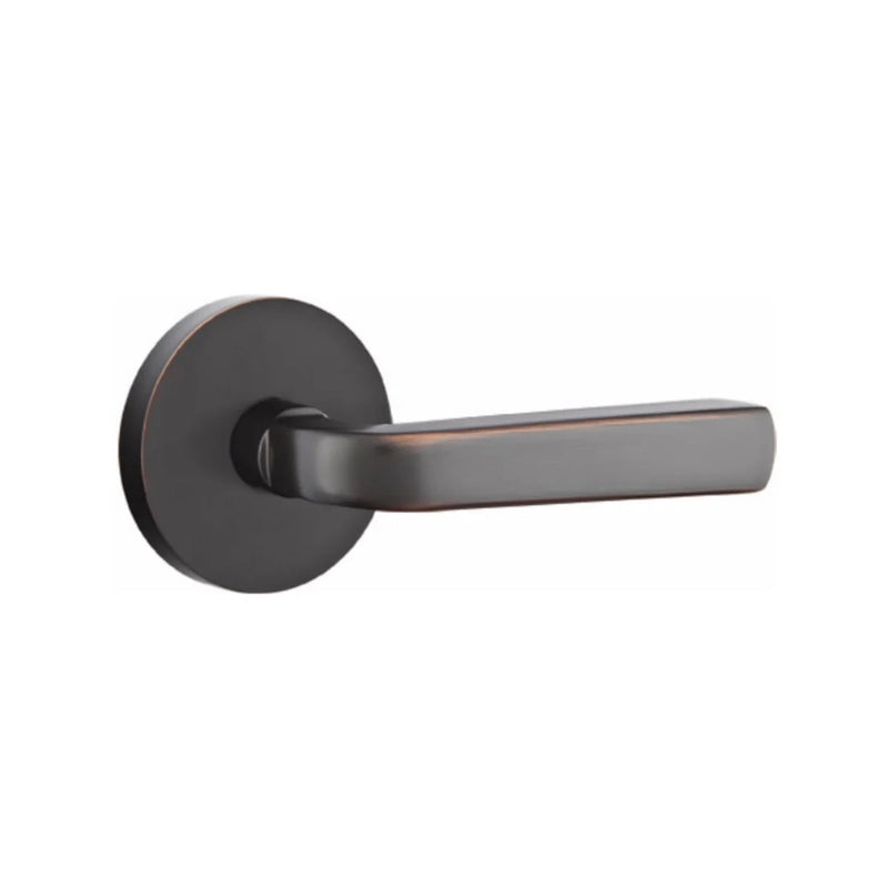 Emtek Sion Lever With Disk Rosette in Oil Rubbed Bronze finish