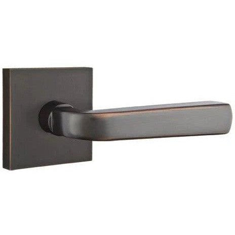 Emtek Sion Lever With Square Rosette in Oil Rubbed Bronze finish