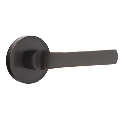 Emtek Spencer Lever With Disk Rosette in Oil Rubbed Bronze finish