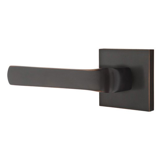 Emtek Spencer Lever With Square Rosette in Oil Rubbed Bronze finish