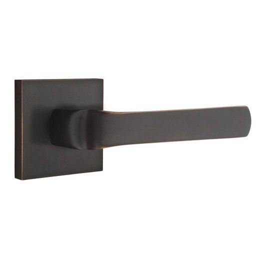 Emtek Spencer Lever With Square Rosette in Oil Rubbed Bronze finish