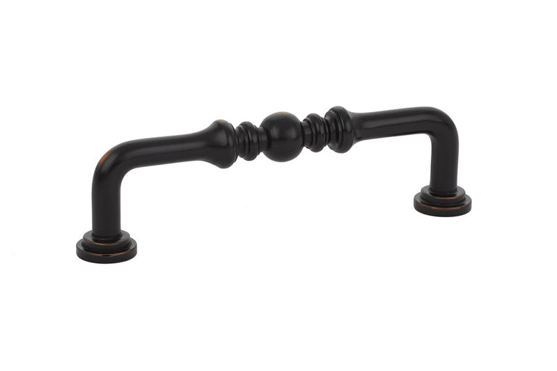 Emtek Spindle Cabinet Pull, 4" Center to Center in Oil Rubbed Bronze finish