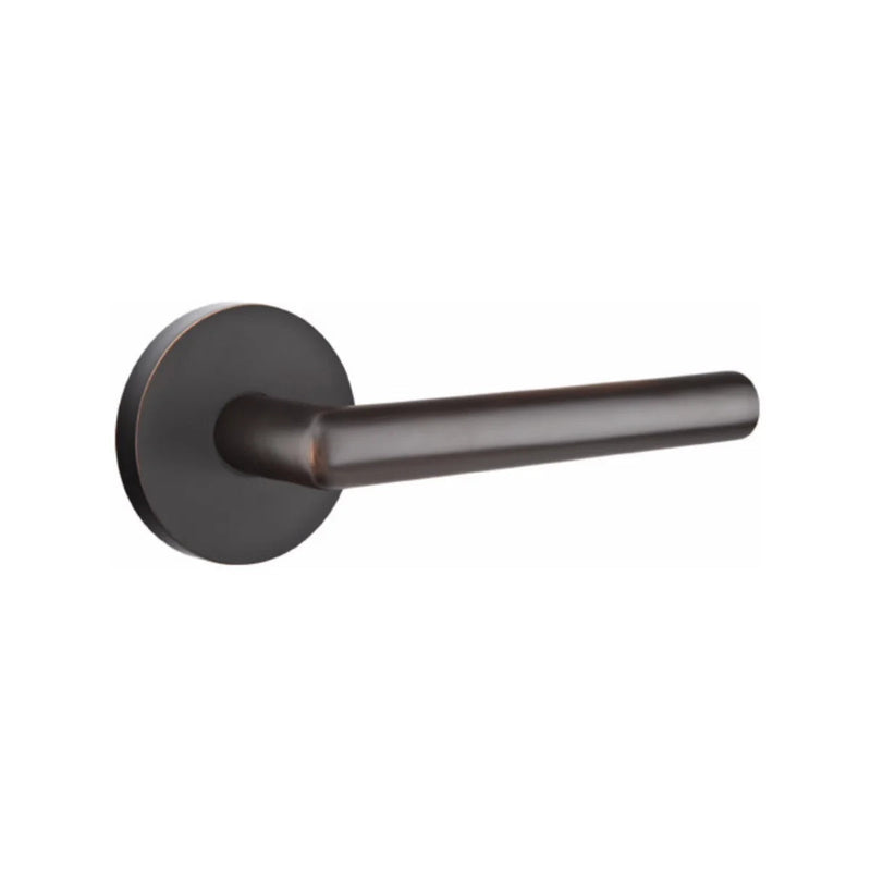 Emtek Stuttgart Lever With Disk Rosette in Oil Rubbed Bronze finish