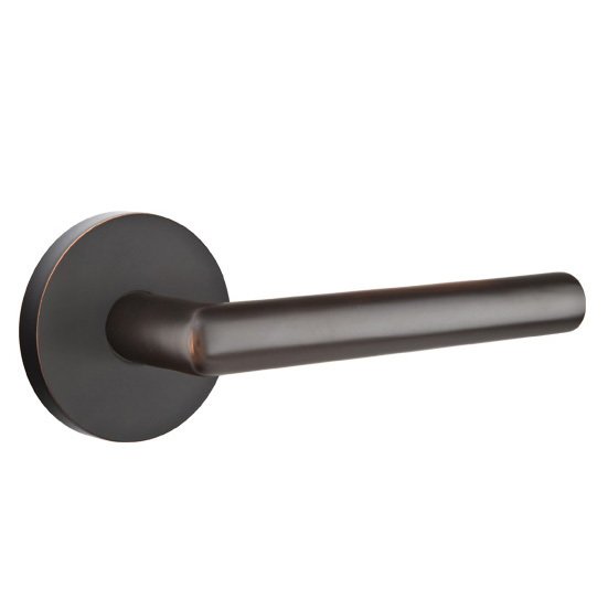 Emtek Stuttgart Lever With Disk Rosette in Oil Rubbed Bronze finish