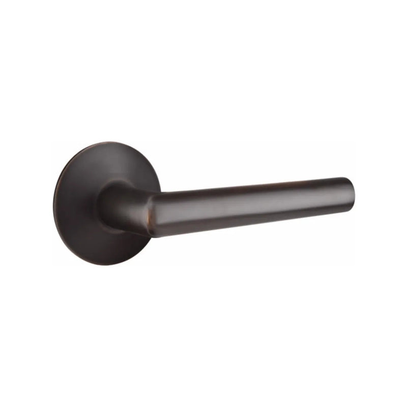 Emtek Stuttgart Lever with Modern Rosette in Oil Rubbed Bronze finish