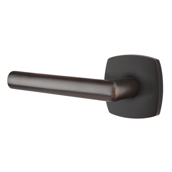 Emtek Stuttgart Lever With Urban Modern Rosette in Oil Rubbed Bronze finish