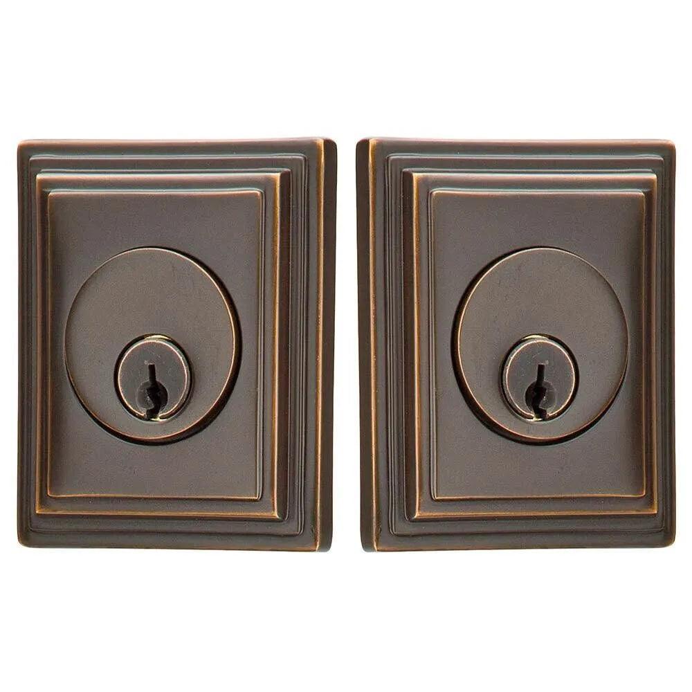 Emtek Wilshire Deadbolt, Double Cylinder in Oil Rubbed Bronze finish
