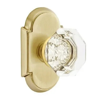Emtek Old Town Crystal Knob with #8 Rosette in finish