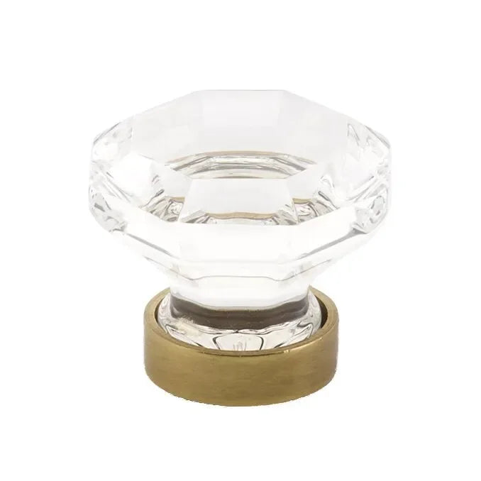The Emtek Old Town Glass Cabinet Knob in French Antique finish