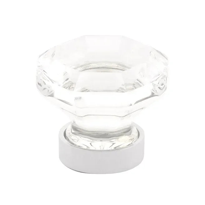 The Emtek Old Town Glass Cabinet Knob in Polished Chrome finish