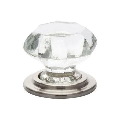 Emtek Old Town Glass Wardrobe Knob Satin Nickel