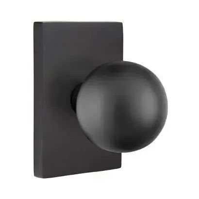 EmtekEmtek Orb Knob with Modern Rectangular Rosette in 