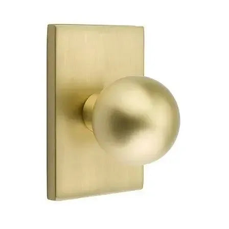 EmtekEmtek Orb Knob with Modern Rectangular Rosette in 
