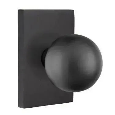 EmtekEmtek Orb Knob with Modern Rectangular Rosette in 