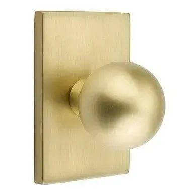EmtekEmtek Orb Knob with Modern Rectangular Rosette in 