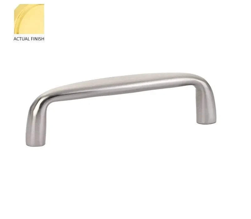 Emtek Orbit Cabinet Pull, 3 1/2" Center to Center in Unlacquered Brass finish