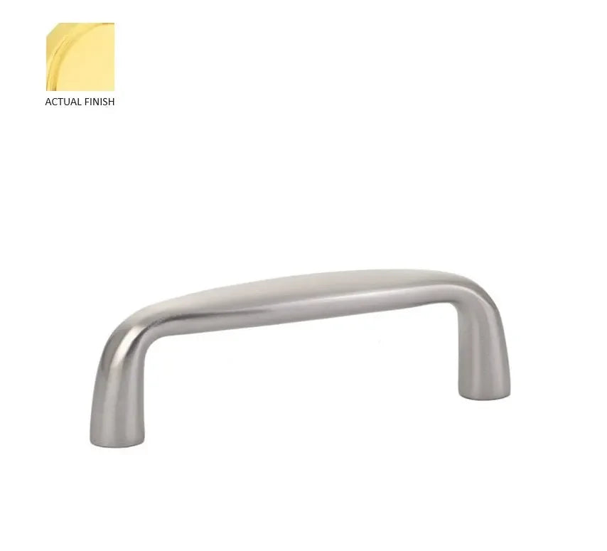 Emtek Orbit Cabinet Pull, 3" Center to Center in Unlacquered Brass finish