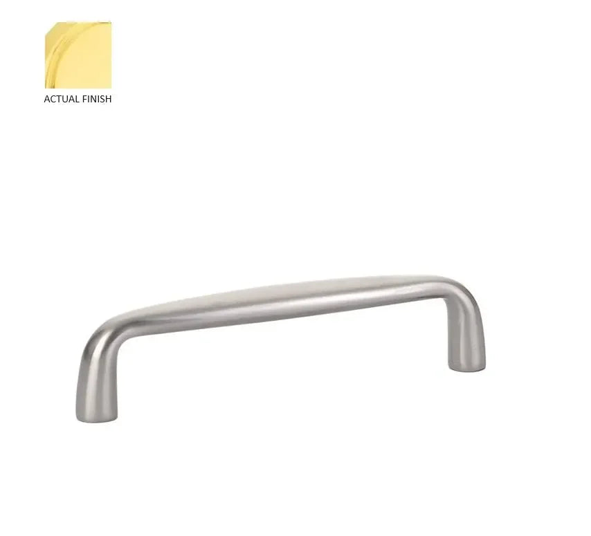 Emtek Orbit Cabinet Pull, 4" Center to Center in Unlacquered Brass finish