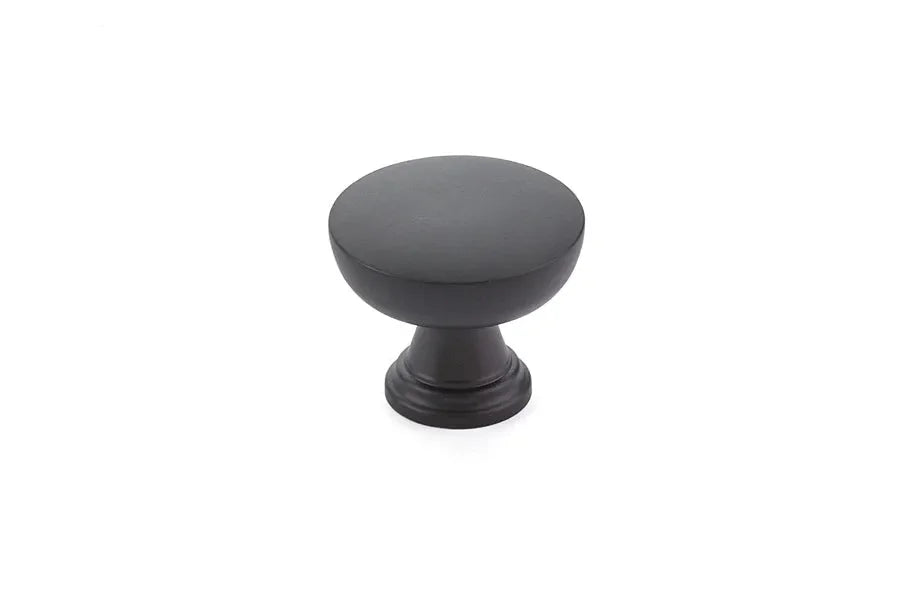 The Emtek Overland Cabinet Knob, 1 3/4" in Flat Black finish