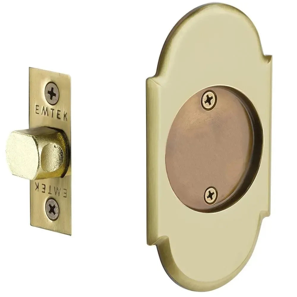 Emtek Passage #8 Pocket Door Tubular Lock in French Antique finish