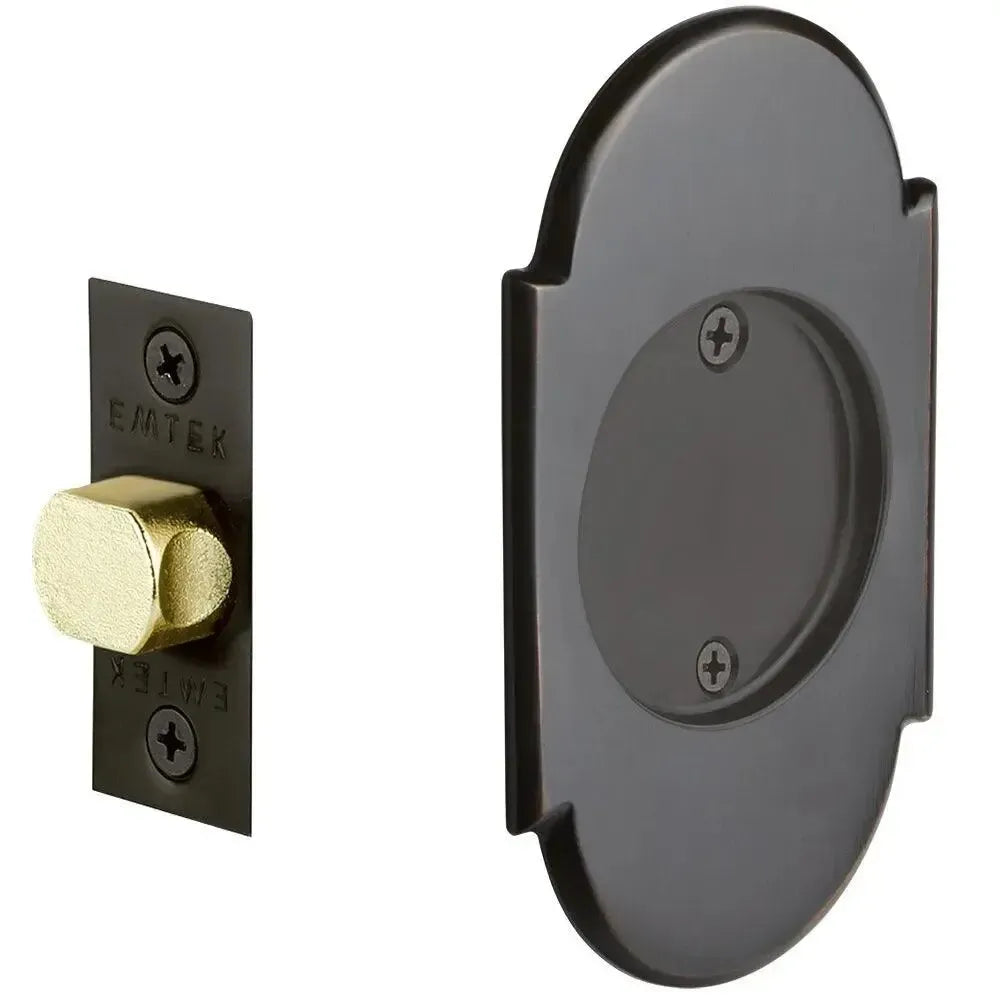 Emtek Passage #8 Pocket Door Tubular Lock in Oil Rubbed Bronze finish
