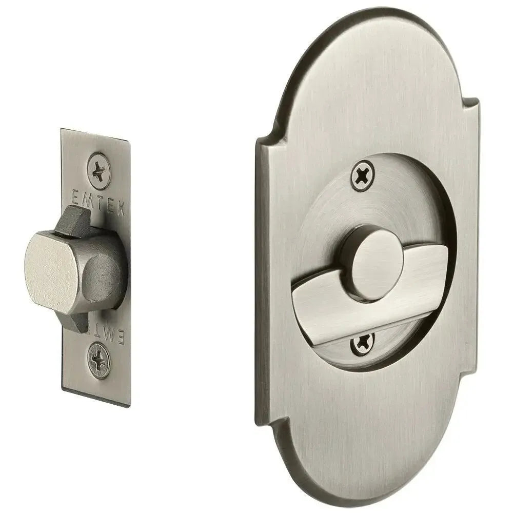 Emtek Passage #8 Pocket Door Tubular Lock in Pewter finish