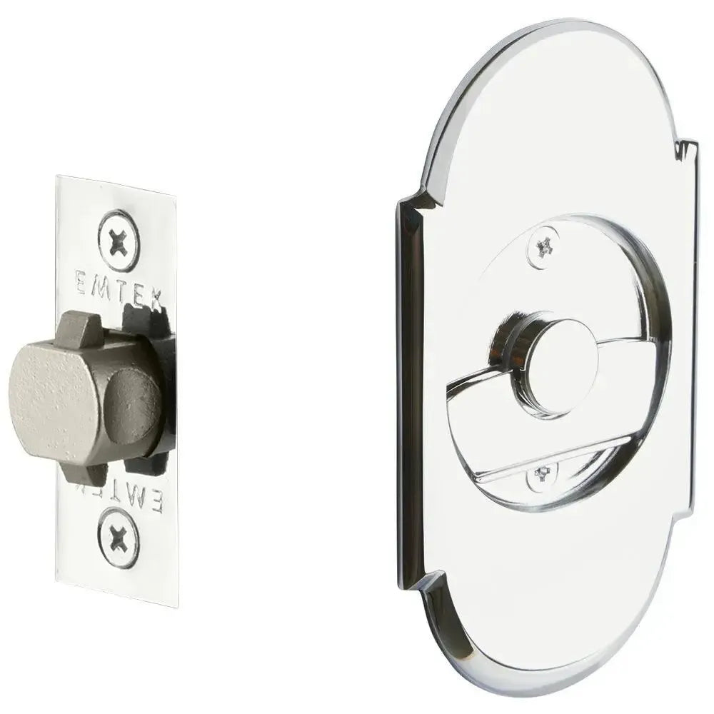 Emtek Passage #8 Pocket Door Tubular Lock in Polished Chrome finish