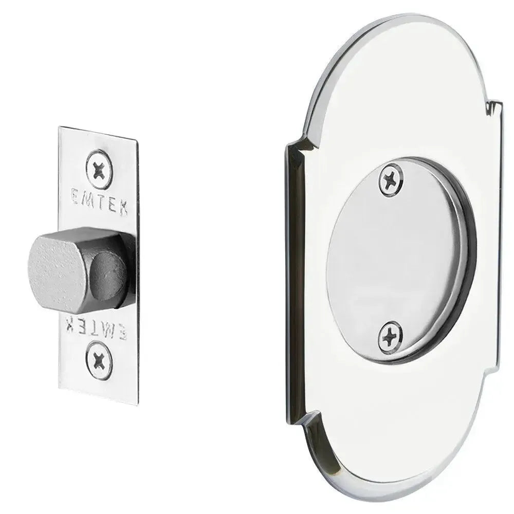 Emtek Passage #8 Pocket Door Tubular Lock in Polished Chrome finish