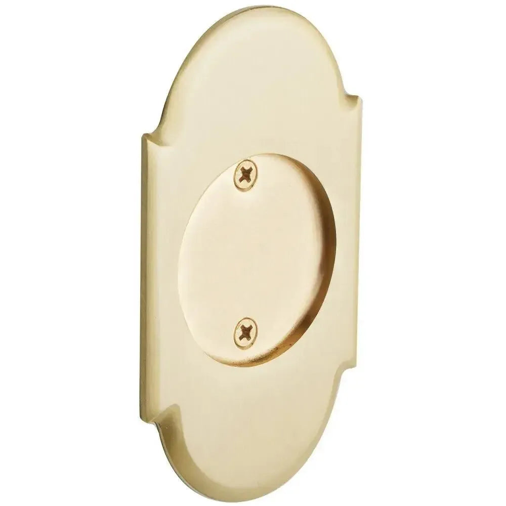 Emtek Passage #8 Pocket Door Tubular Lock in Satin Brass finish