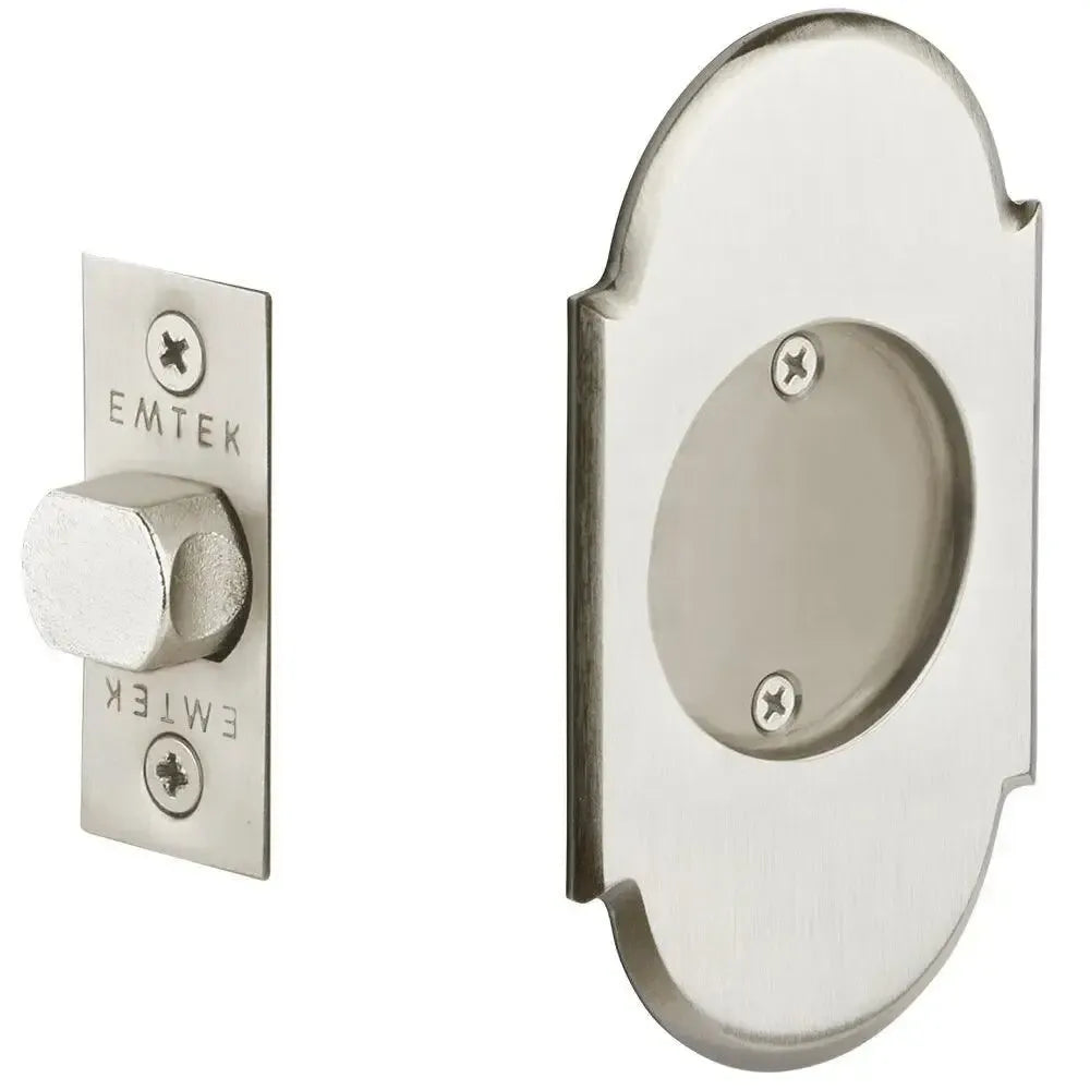 Emtek Passage #8 Pocket Door Tubular Lock in Satin Nickel finish