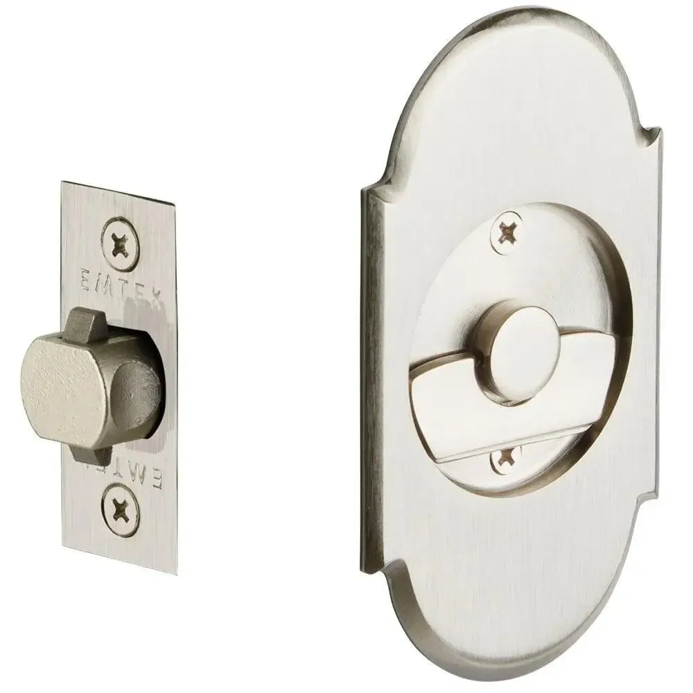 Emtek Passage #8 Pocket Door Tubular Lock in Satin Nickel finish