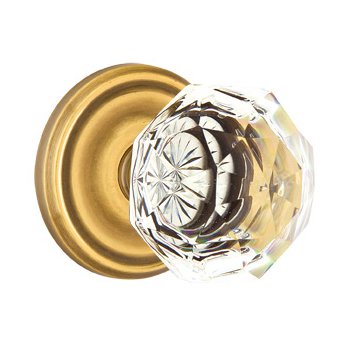 Emtek Diamond Crystal Knob with Regular Rosette in French Antique finish