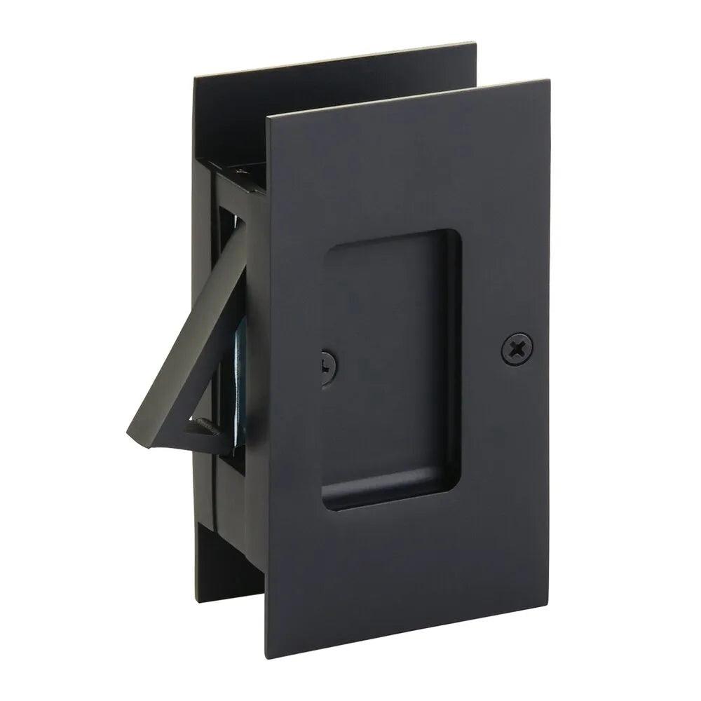 Emtek Passage Modern Rectangular Pocket Door Lock Flat Black