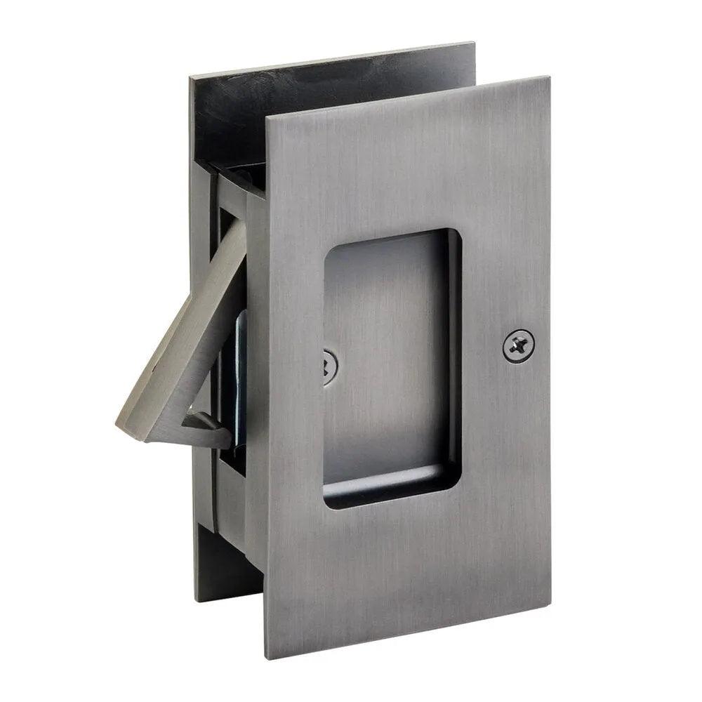 Emtek Passage Modern Rectangular Pocket Door Lock Pewter