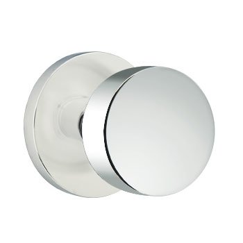 Emtek Round Knob with Disk Rosette in Polished Chrome finish