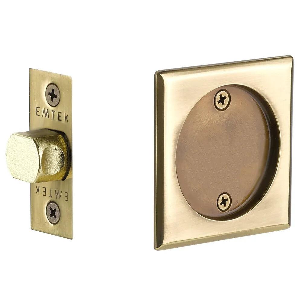Emtek Passage Square Pocket Door Tubular Lock French Antique