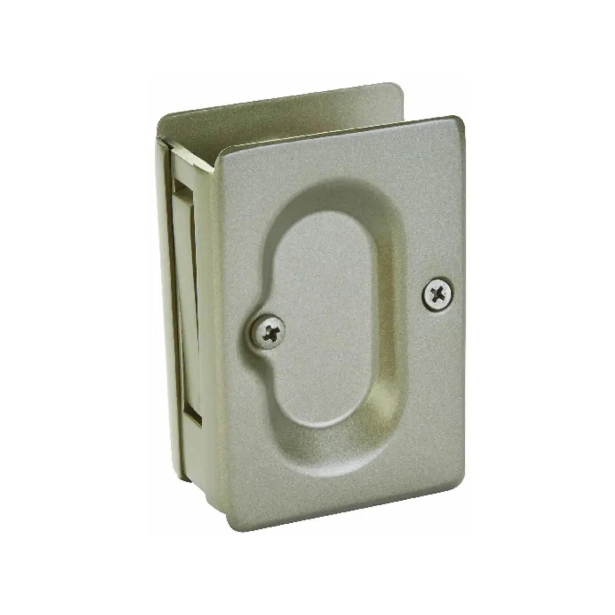 Emtek Passage Standard Pocket Door Lock Tumbled White Bronze