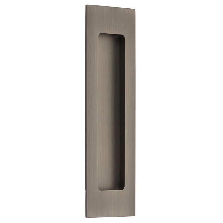 Emtek 7" Modern Rectangular Flush Pull in Pewter finish