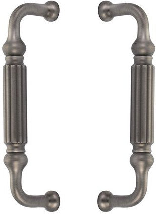 The Emtek Back to Back 8" Knoxville Door Pull in Pewter finish