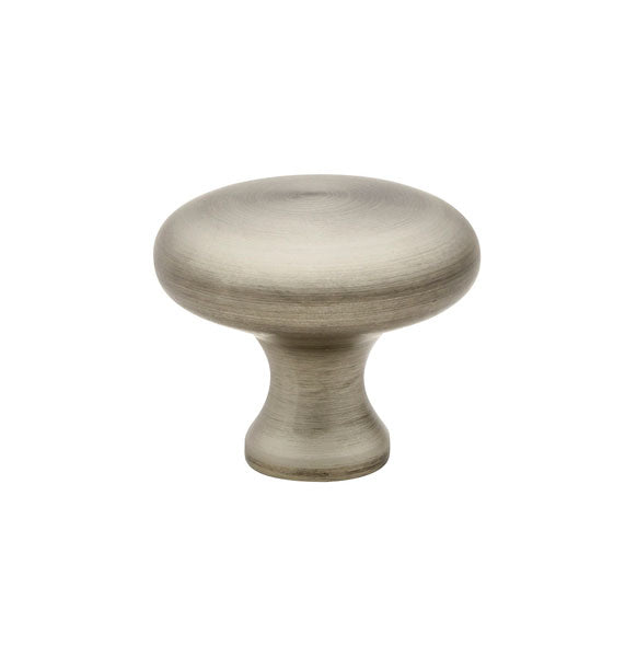 The Emtek Brass Providence Cabinet Knob in Pewter finish