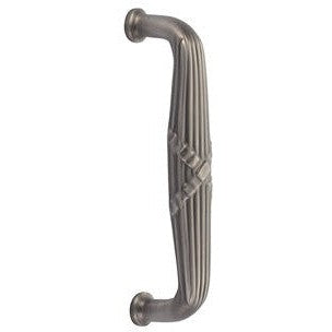 Emtek Concealed Surface 8" Ribbon & Reed Door Pull in Pewter finish