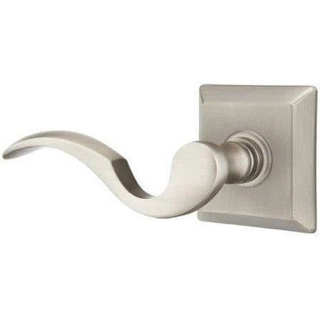 Emtek Cortina Lever With Quincy Rosette in Pewter finish