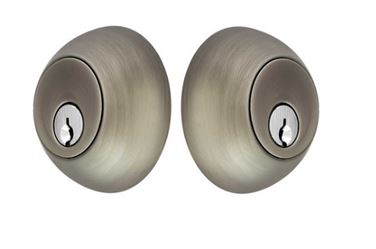 Emtek Double Cylinder Regular Keyed Deadbolt in Pewter finish