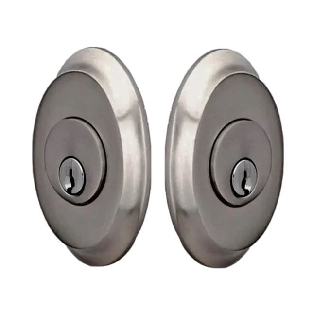 Emtek Double Cylinder Saratoga Keyed Deadbolt in Pewter finish