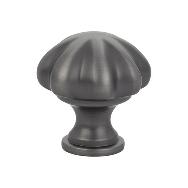 The Emtek Melon Cabinet Knob in Pewter finish.