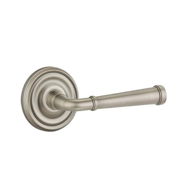 The Emtek Merrimack Lever With Regular Rosette in Pewter finish