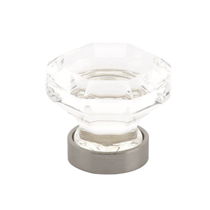 The Emtek Old Town Glass Cabinet Knob in Pewter finish