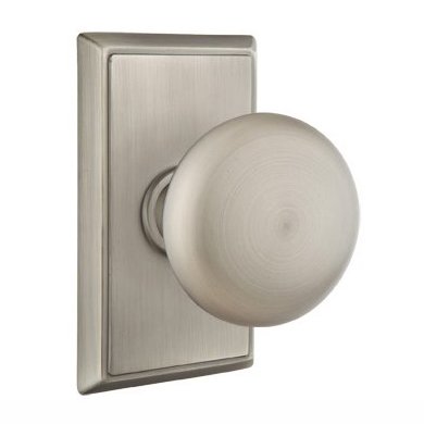 Emtek Providence Knob with Rectangular Rosette in Pewter finish