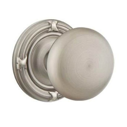 Emtek Providence Knob with Ribbon & Reed Rosette in Pewter finish